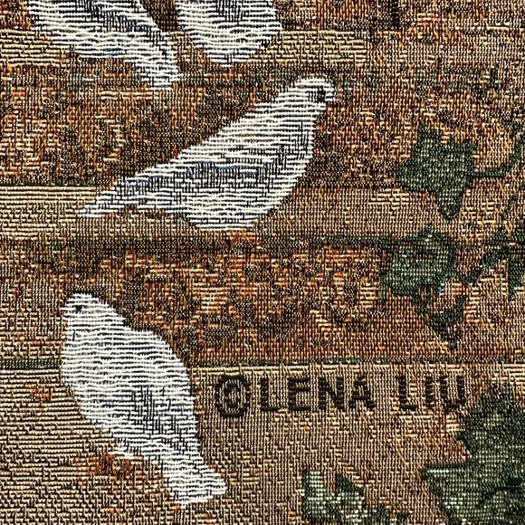 Angel of Light Wall Hanging Lena Liu Jacquard Woven Cotton Made in USA 26x36 EUC - Picture 3 of 6